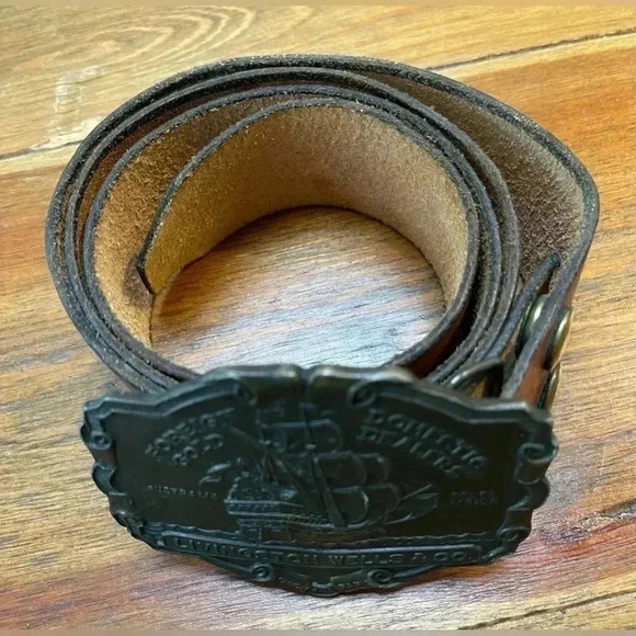 Large Belt Buckle | Beautiful Supple Leather | 44” - Picture 5 of 6